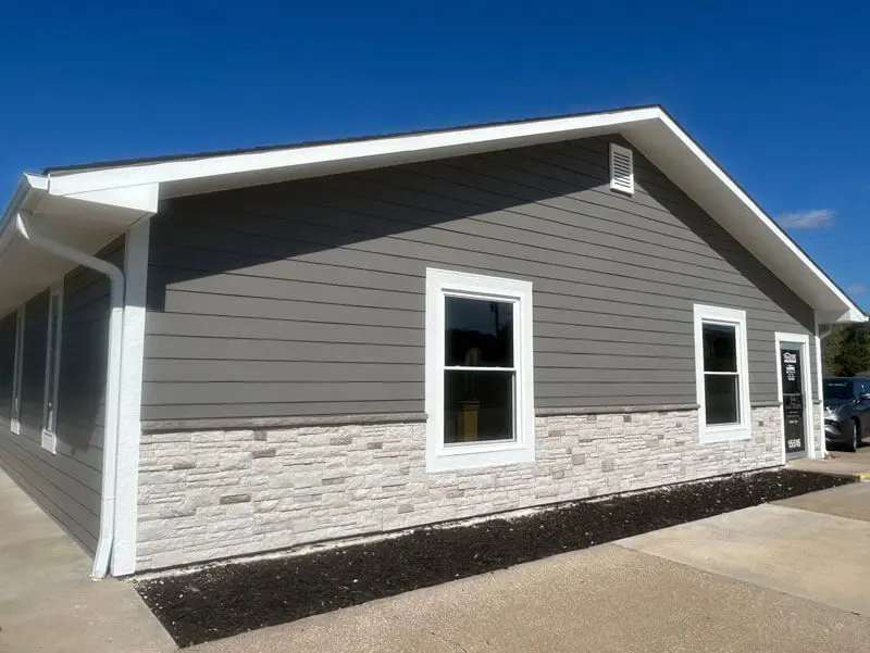 Gray James Hardie Panel Siding