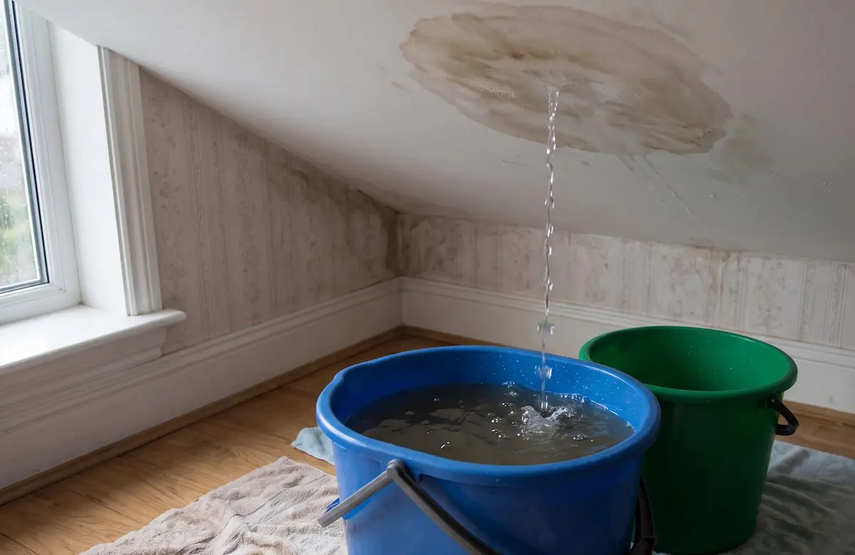 leaking roof in kansas city home