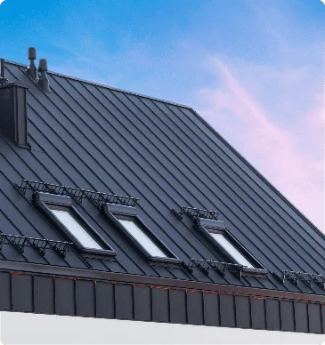 Modern home with Galvanized Steel Roof